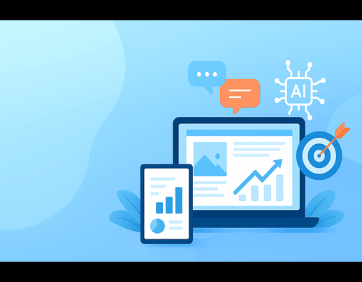 Abstract digital illustration representing web design, SEO, and AI solutions in Perth by JimmyTech.